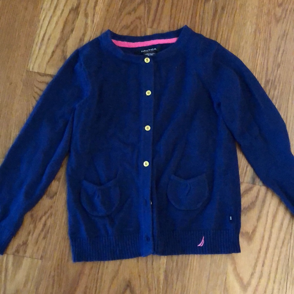 Worn once navy blue cardigan